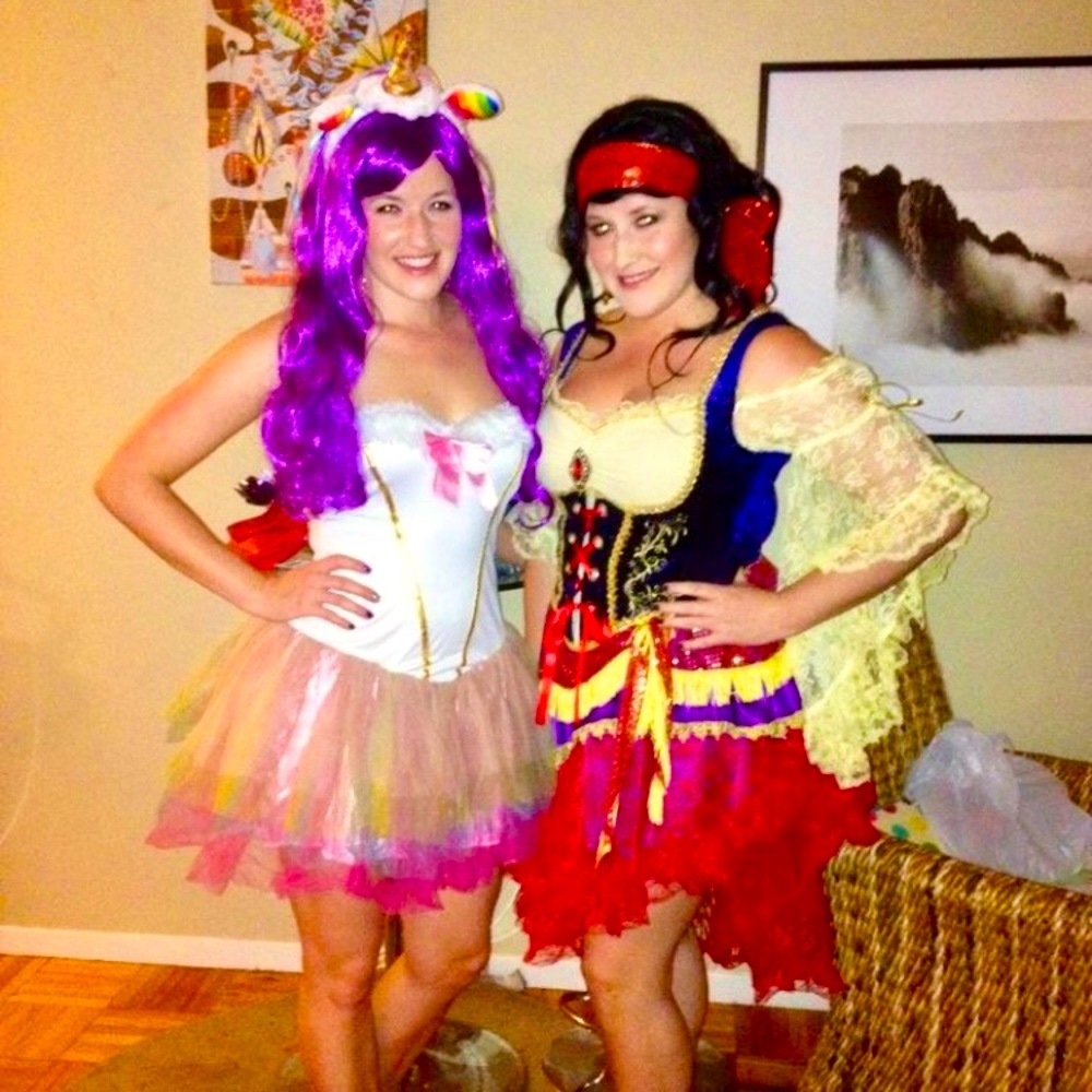 Rainbow sexy unicorn costume w/ tutu skirt  🌈🦄💜